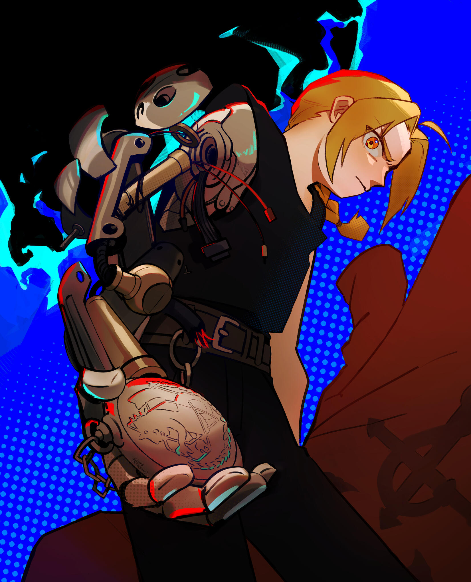 Fan art of Edward Elric from Fullmetal Alchemist.